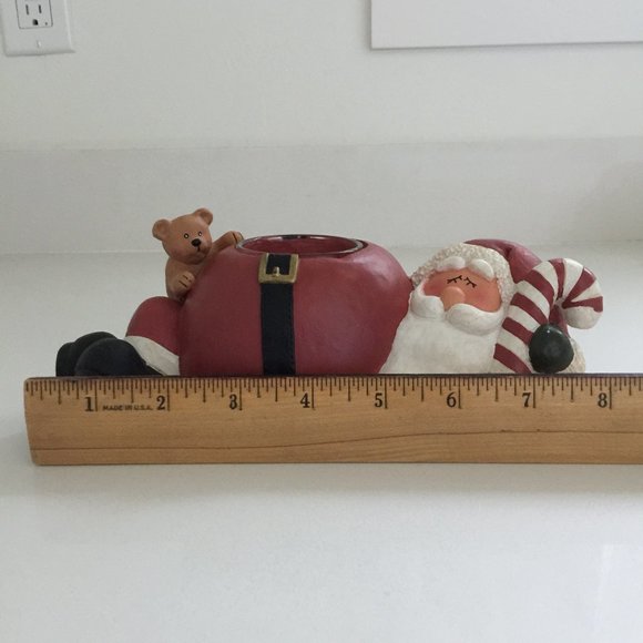 Christmas Holiday Santa Claus Votive Candle Holder - Picture 3 of 6